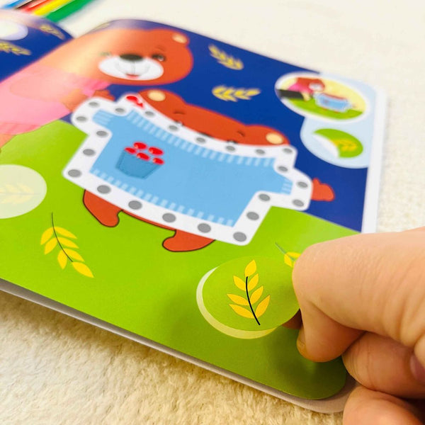 Rajzold körbe, ragaszd oda! - matricás foglalkoztató