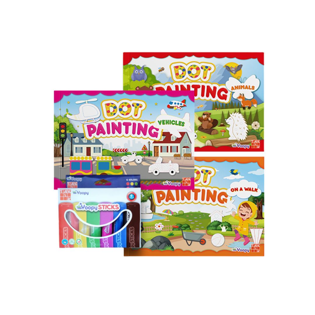 3 x Rajzolj pöttyökkel + INGYENES Yoopy sticks csomag