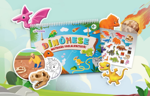 AZ ELSŐ ÓRIÁSOK FÖLDJE ÚJRA ÉLETRE KEL! Fedezd fel a DÍNÓMESE ismeretterjesztő matricás foglalkoztatót!