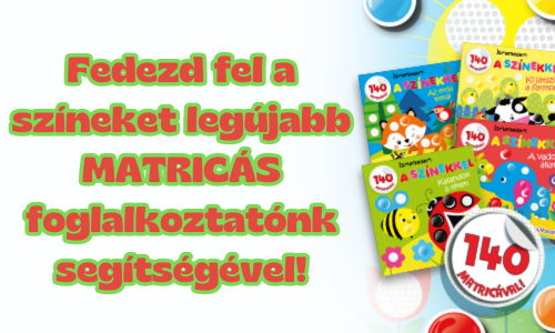Merülj el te is a színek világában! Itt az ÚJ Ismerkedem a színekkel matricás foglalkoztató!