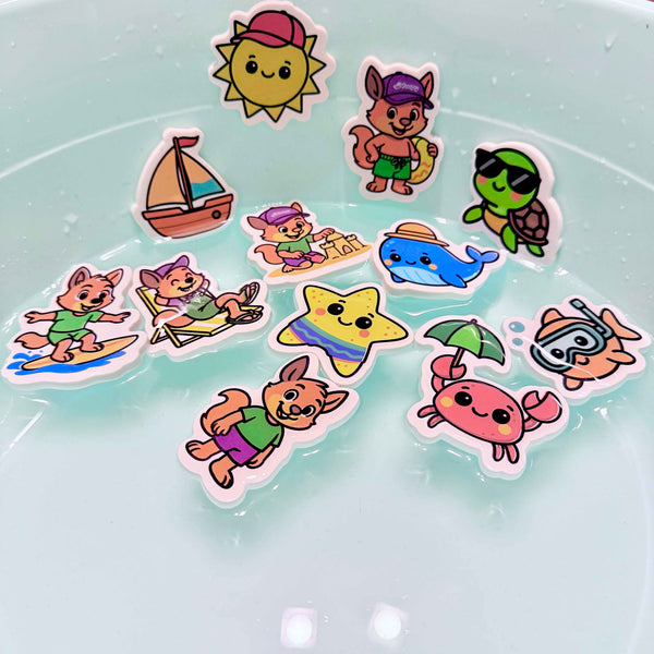 Fürdőmatricák: Vizezd be, hogy színes legyen!